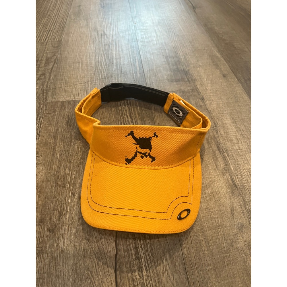 Oakley Software Mens Yellow Graphic Visor Stretch Fit Athletic Hat